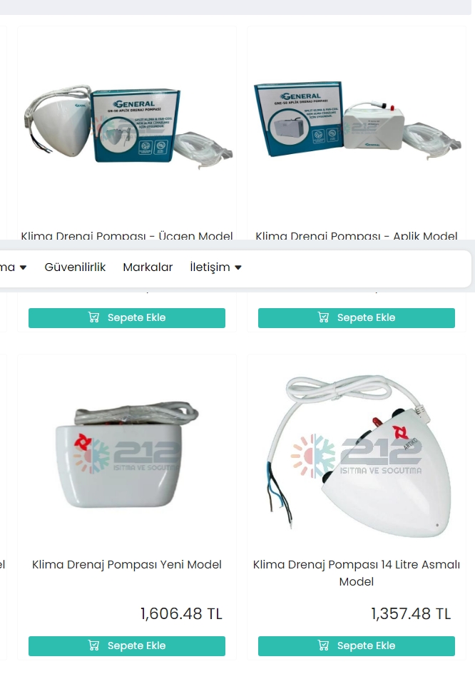 Klima Drenaj Pompaları