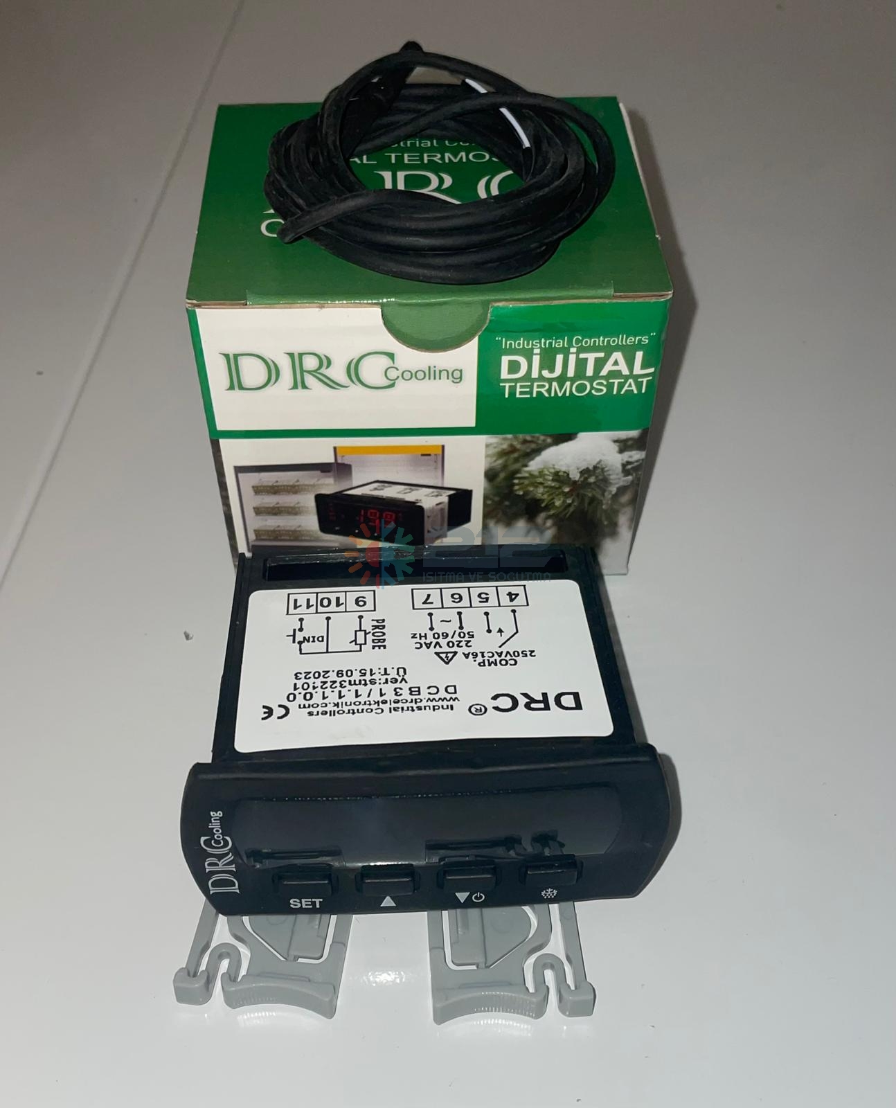 DRC Dijital Termostat 250VAC 16A 50/60 Hz Tek Prob