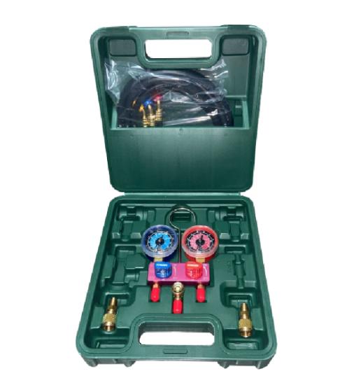 R22 R32 R410 Gaz Saati Manifold Takımı 3 Hortum