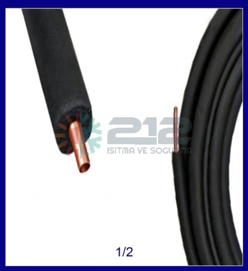 13mm Tek Kauçuk İzolasyonlu 1/2 Klima Bakır Borusu