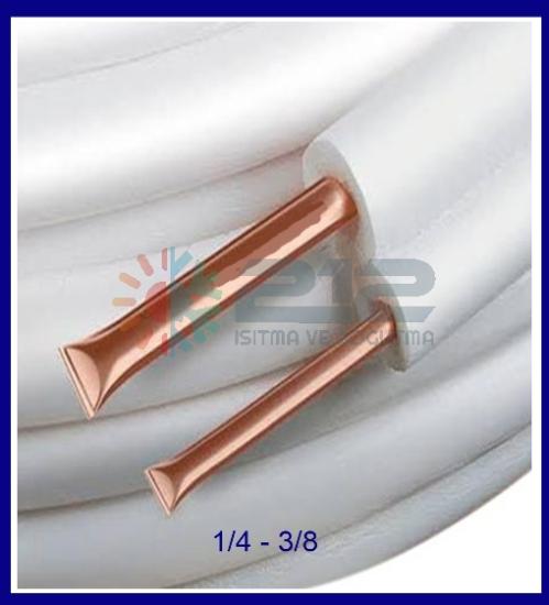 9mm Çift İzolasyonlu 1/4-3/8 Klima Bakır Borusu
