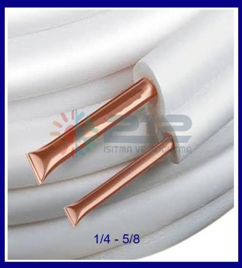 9mm Çift İzolasyonlu 1/4-5/8 Klima Bakır Borusu