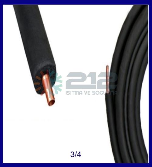 13mm Tek Kauçuk İzolasyonlu 3/4 Klima Bakır Borusu