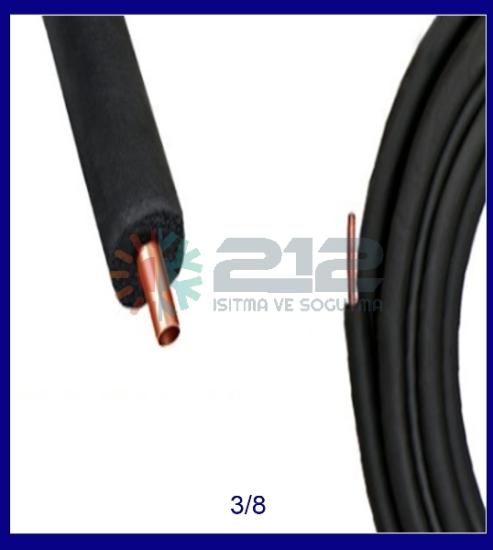 13mm Tek Kauçuk İzolasyonlu 3/8 Klima Bakır Borusu
