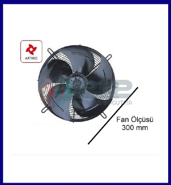 Aksiyel Üfleyici Fan Motoru 300mm 1250 RPM