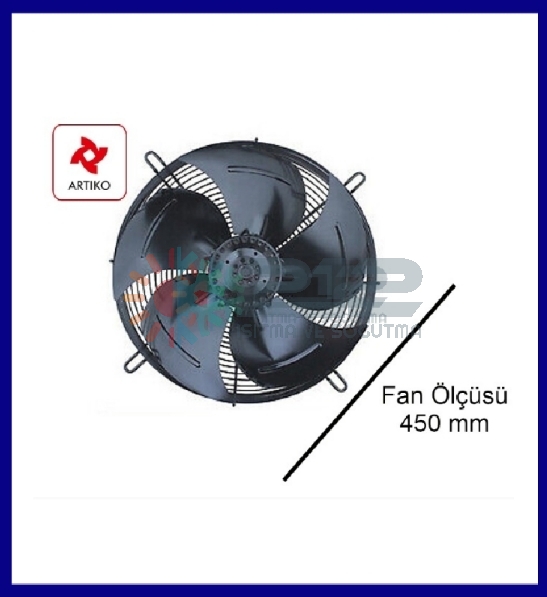 Aksiyel Üfleyici Fan Motoru 450mm 1250 RPM